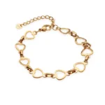 Αλυσίδα από επιχρυσωμένο ατσάλι με καρδιές