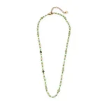 Κολιέ με πράσινες πέτρες miyuki και αλυσίδα από επιχρυσωμένο ατσάλι
