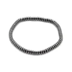 Χειροποίητο βραχιόλι από Αιματίτη σε χρώμα ανθρακί και σχήμα δίσκων