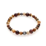 Πέτρες από Red Tiger Eye, Jasper Picture, Αιματίτη & επιχρυσωμένους δίσκους
