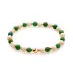 Πέτρες από Cream river Jasper, green Turquoise & δίσκοι Αιματίτη