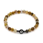 Πέτρες από Brown Dragon Vein με ματάκι που πλαισιώνεται από Αιματίτη