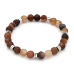 Πέτρες από Red Agate και 6γωνους δίσκους από ατσάλι