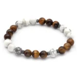 Πέτρες από Brown Tiger Eye - White Howlite και Αιματίτη