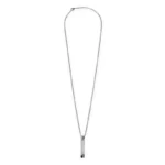 Κολιέ με διακοσμητική ασημί μπάρα από ανοξείδωτο ατσάλι