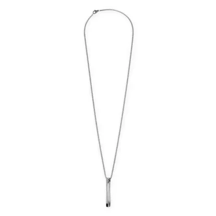 Κολιέ με διακοσμητική ασημί μπάρα από ανοξείδωτο ατσάλι