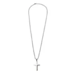 Σταυρός από ασημί ατσάλι και διακοσμητικά στοιχεία