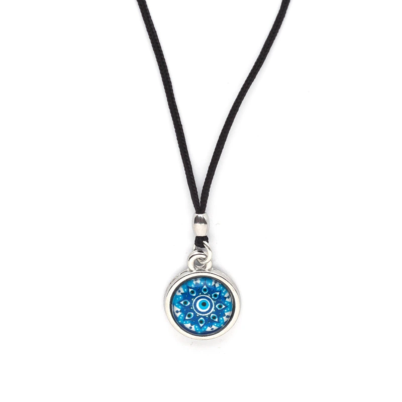 3000043 Ματάκι κολιέ σε σχοινάκι, σε 10 διαφορετικά μοτίβα - Image 1