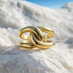 Γυναικείο δαχτυλίδι σε χρυσό χρώμα και σχέδιο κόμπος - Image 2