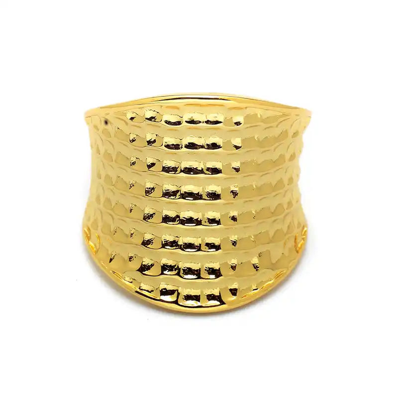 8000012 Δαχτυλίδι σφυρήλατο από επιχρυσωμένο χαλκό - Image 1