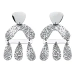 Σκουλαρίκια σε αρχαιοελληνικό σχήμα από ασημί σφυρήλατο ατσάλι