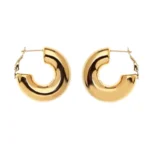 Σκουλαρίκια 90's κρίκοι από επιχρυσωμένο ατσάλι