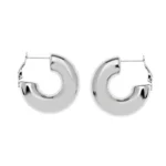 Σκουλαρίκια 90's κρίκοι από ασημί ατσάλι