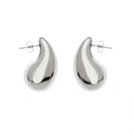Σκουλαρίκια σε σχήμα δάκρυ από ασημί ατσάλι