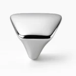 Δαχτυλίδι από ασημί ατσάλι με τραπέζιο σχήμα - Image 2