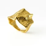 Δαχτυλίδι σφυρήλατο από επιχρυσωμένο χαλκό - Image 2