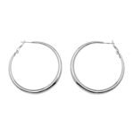 Ασημένιοι γυναικείοι κρίκοι XL από ανοξείδωτο ατσάλι