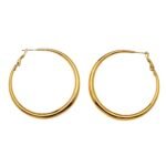 Επιχρυσομένοι γυναικείοι κρίκοι XL από ανοξείδωτο ατσάλι