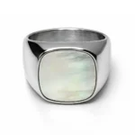 Ασημί ανοξείδωτο Ατσάλι 304 με πέτρα Mother of perle - Image 2