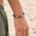 Πέτρες από Sodalite, Dalmatian Agate, Ασημί δίσκοι & Μεγάλη Tiger Eye πέτρα - Image 2