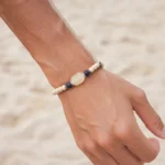 Πέτρες από Cream river Jasper, Lapis Lazuli, Ασημί δίσκοι & Μεγάλη πέτρα από Topaz - Image 2