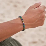 Πέτρες από Green Turquoise, Amber, Lapis Lazuli, Αιματίτηε & ανοξείδωτο Ατσάλι - Image 2