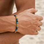 Πέτρες από Turquoise, Amber, Αιματίτη & δίσκοι από ανοξείδωτο Ατσάλι - Image 2