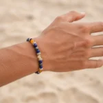Πέτρες από Lapis Lazuli, Amber, Αιματίτη & δίσκοι από ανοξείδωτο Ατσάλι - Image 2