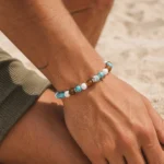 Πέτρες από Brown Tiger Eye -Turquoise - White Howlite & Ατσάλι - Image 2